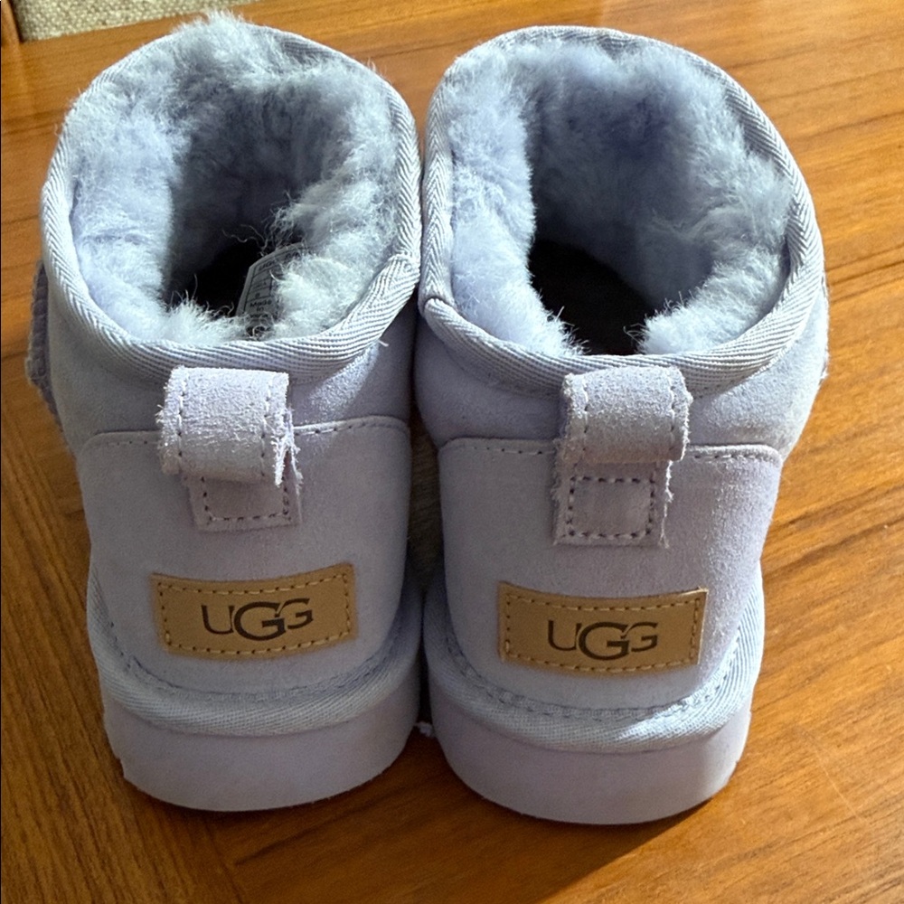 UGG Lavender Suede Boots with Plush Lining